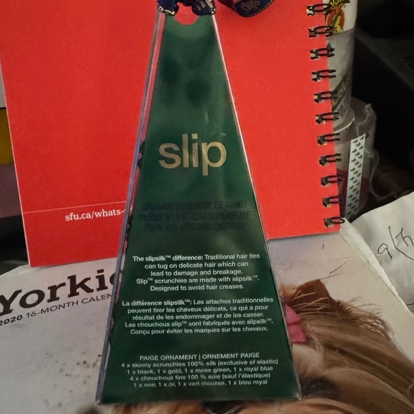 slip ! 4 Silk Scrunchies Holiday Ornament   NEW - Picture 3 of 5